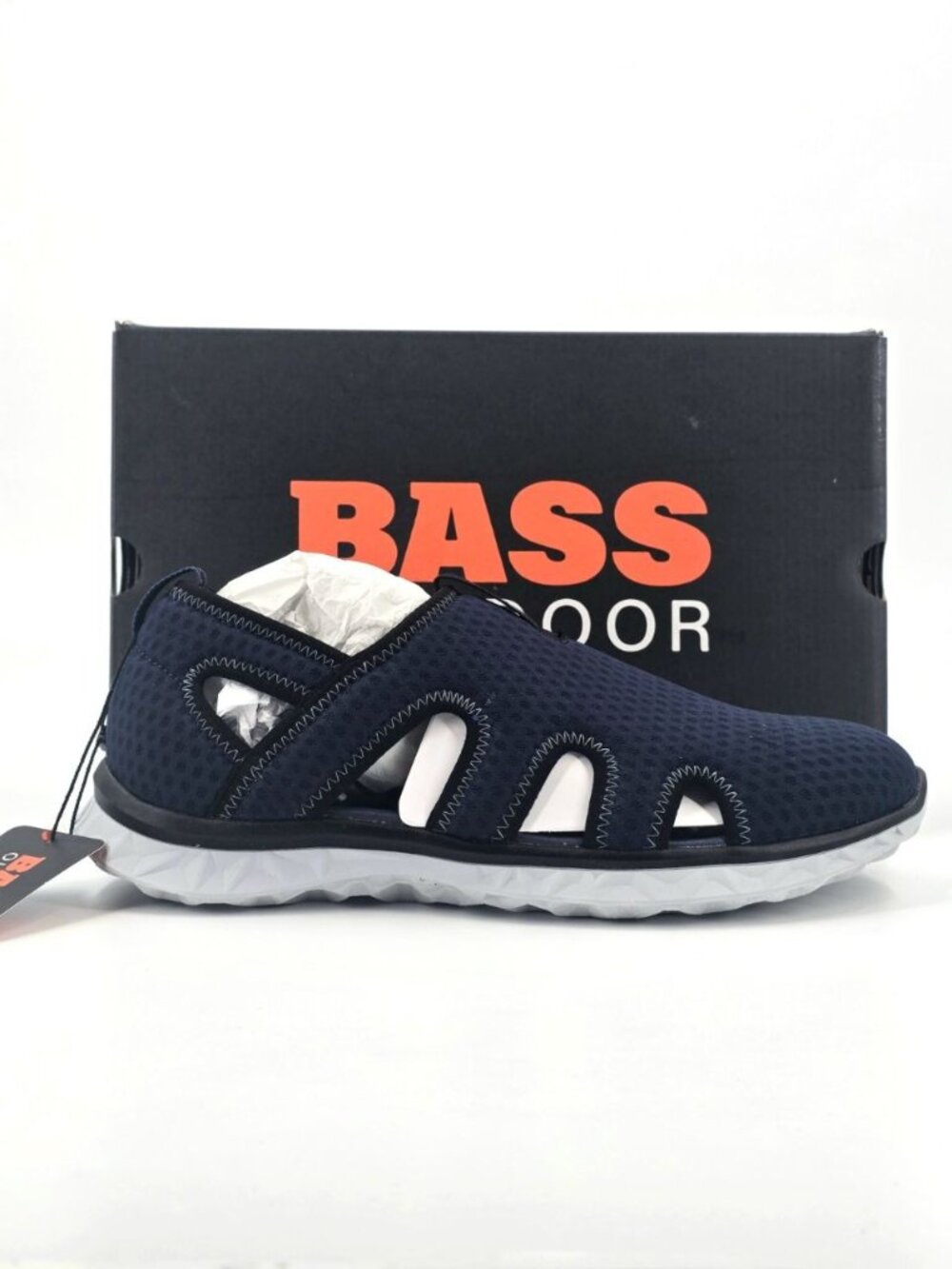 BASS OUTDOOR Men's Hex Vented Hiking Shoes Traction-Sole Size 9 Ensign Blue New